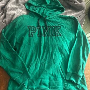 Vibrant Green PINK Victoria's Secret Men's Sweater